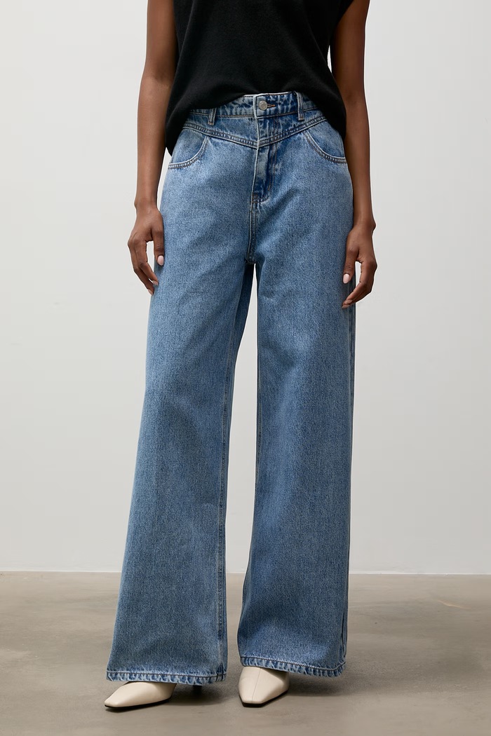 Answear.LAB jeansy wide leg damskie ZR9044-26.fjr niebieski WA26