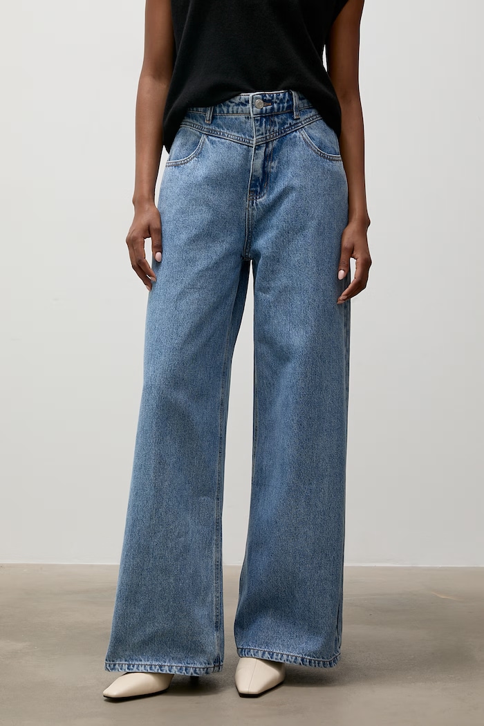 Answear.LAB jeansy wide leg damskie ZR9044-26.fjr niebieski WA26