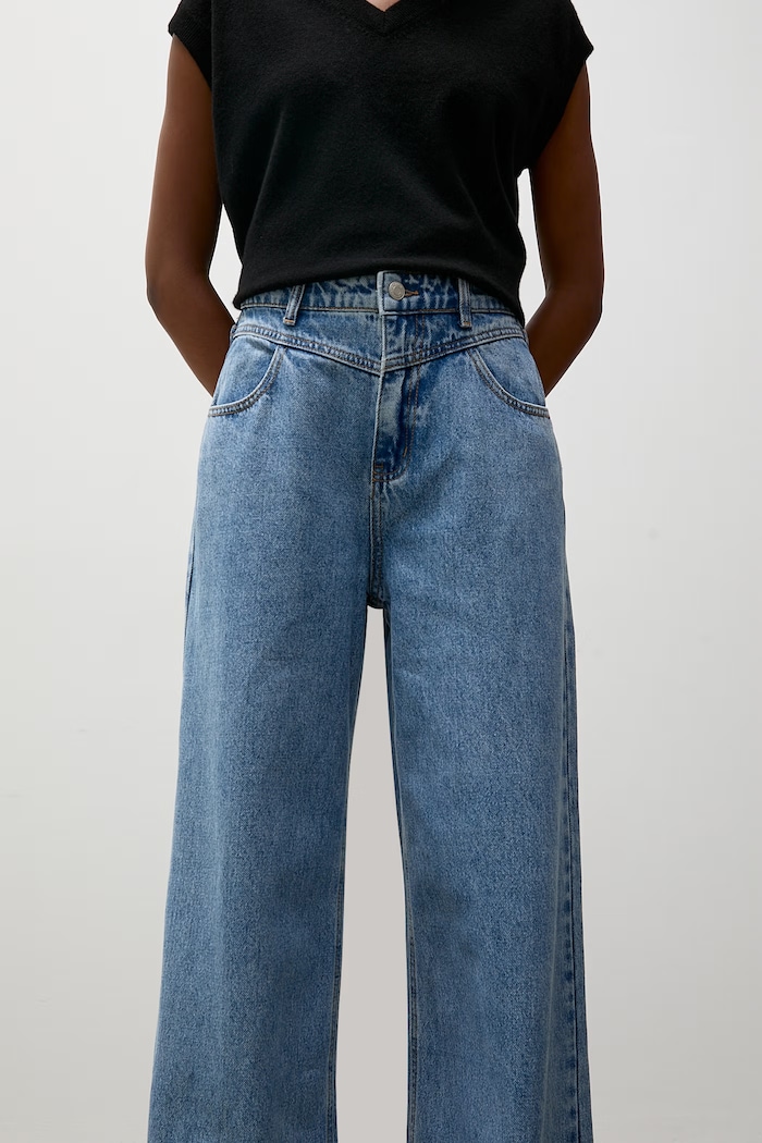 Answear.LAB jeansy wide leg damskie niebieski ZR9044-26.fjr