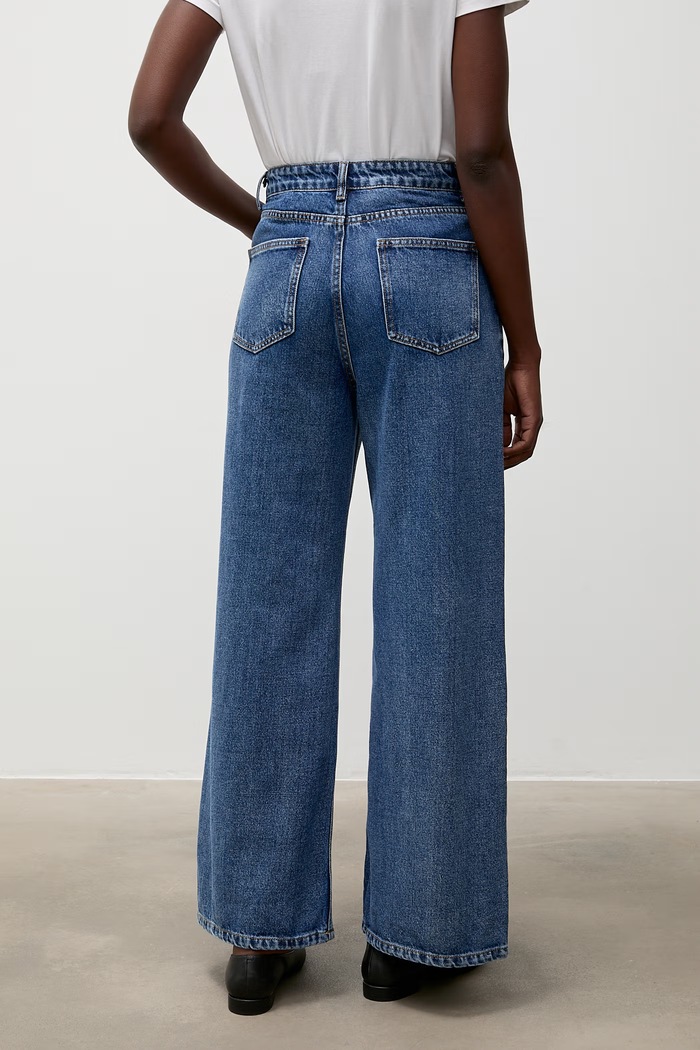 Odzież Answear.LAB jeansy wide leg damskie ZR9044-26.fjr granatowy