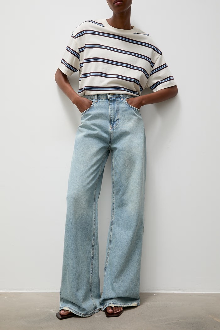 Answear.LAB jeansy wide leg damskie niebieski sng.0502.tok