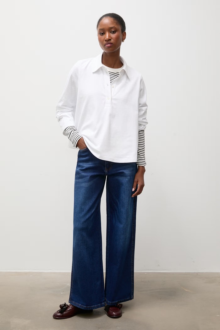 Answear.LAB jeansy wide leg damskie 11884 niebieski WA26