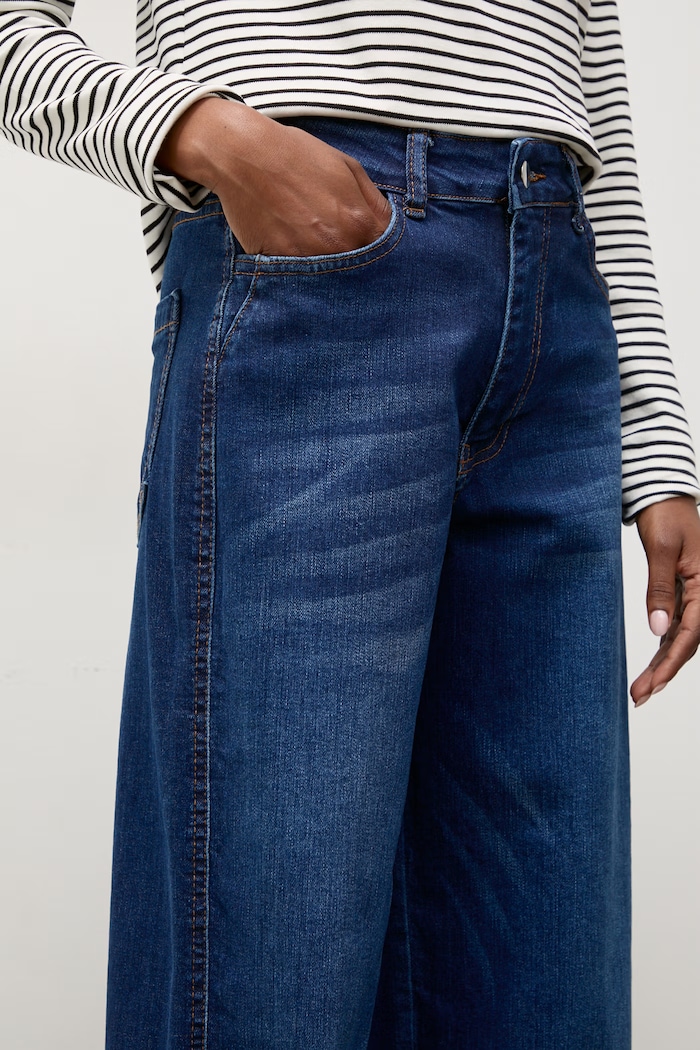 Answear.LAB jeansy wide leg damskie niebieski 11884