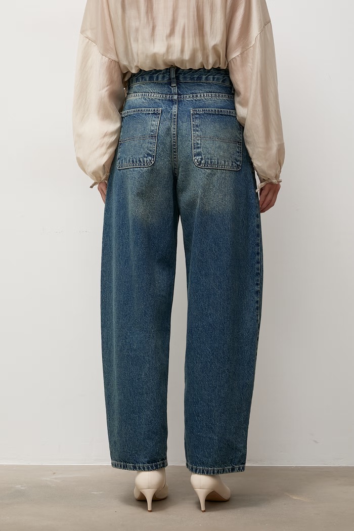 Odzież Answear.LAB jeansy wide leg damskie 490 niebieski