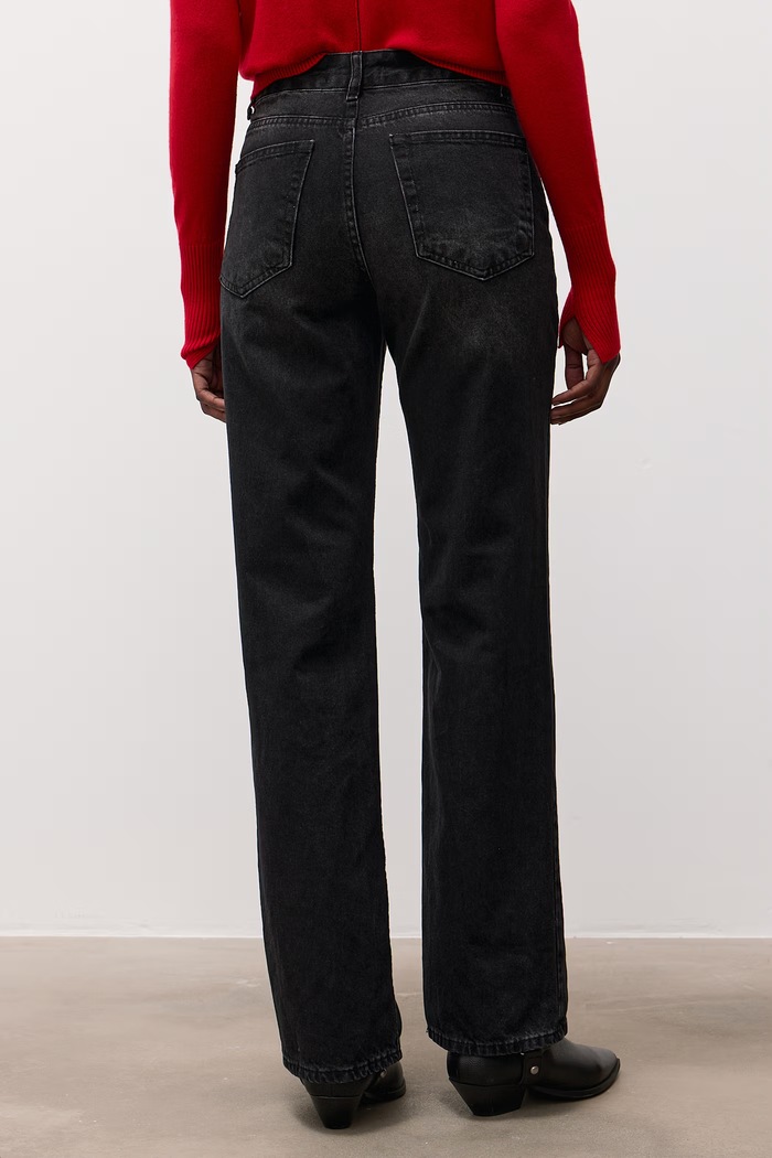 Jeansy straight damskie Answear.LAB 488.tok szary