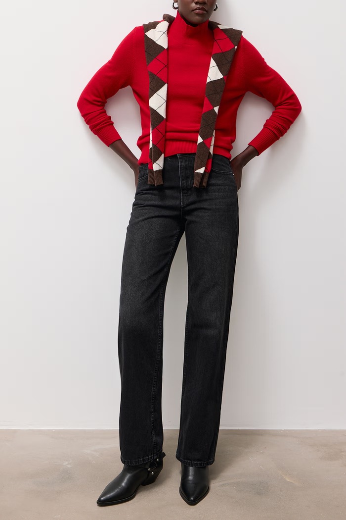 Jeansy straight damskie Answear.LAB szary 488.tok