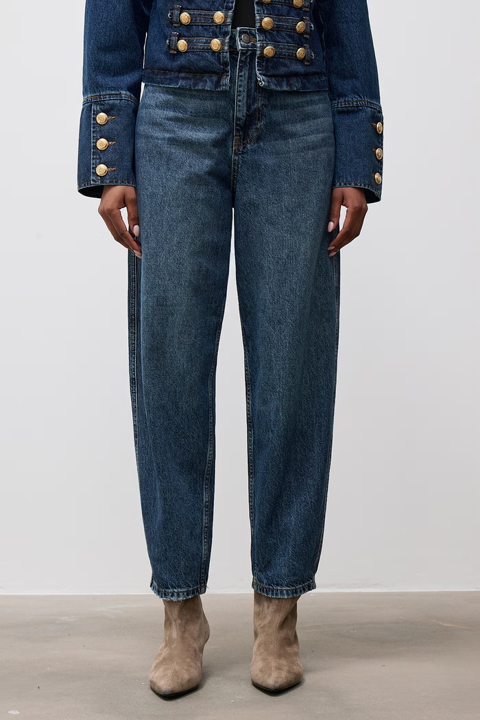 Jeansy mom fit damskie Answear.LAB 3066/2W6.tok niebieski