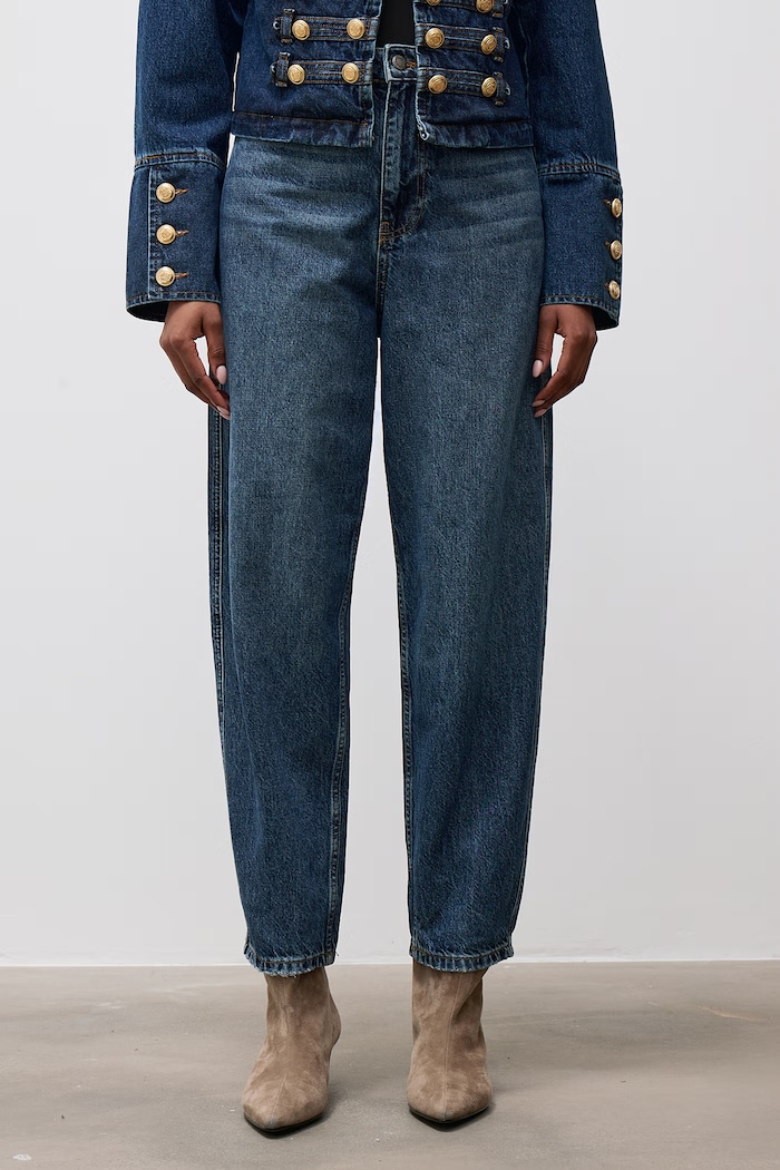 Jeansy mom fit damskie Answear.LAB 3066/2W6.tok niebieski