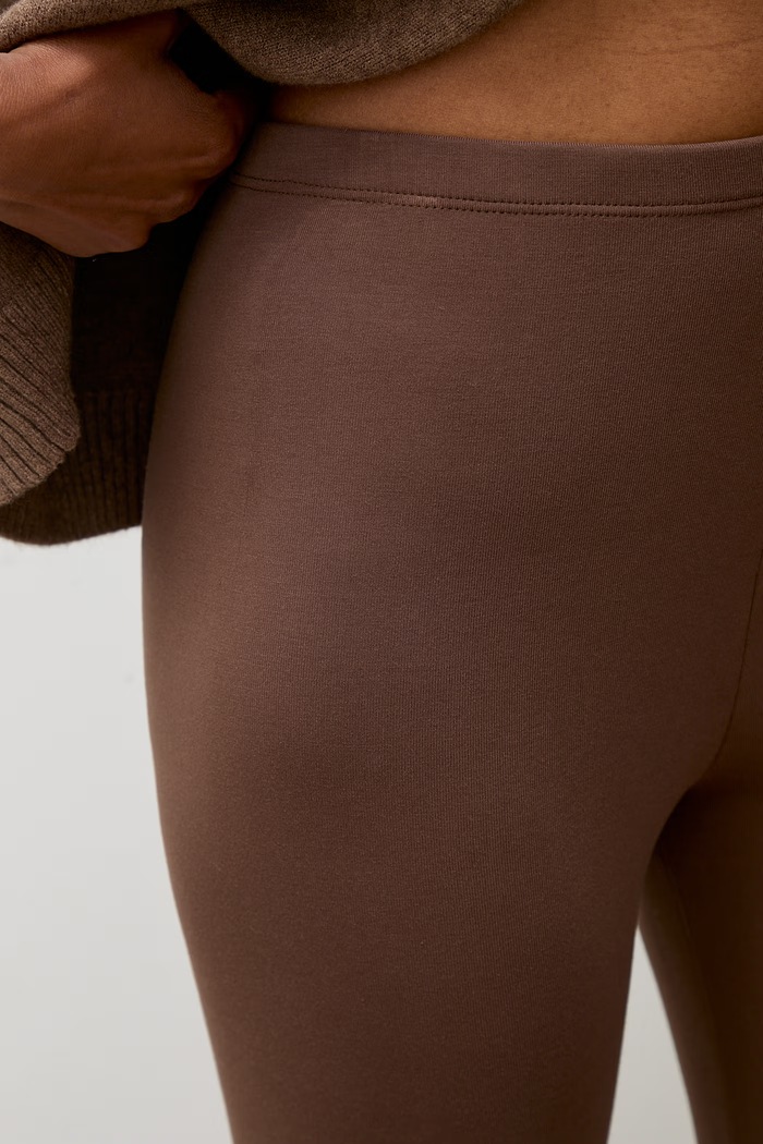 Legginsy damskie bawełniane z elastanem Answear.LAB ASC-2779.fjk brązowy