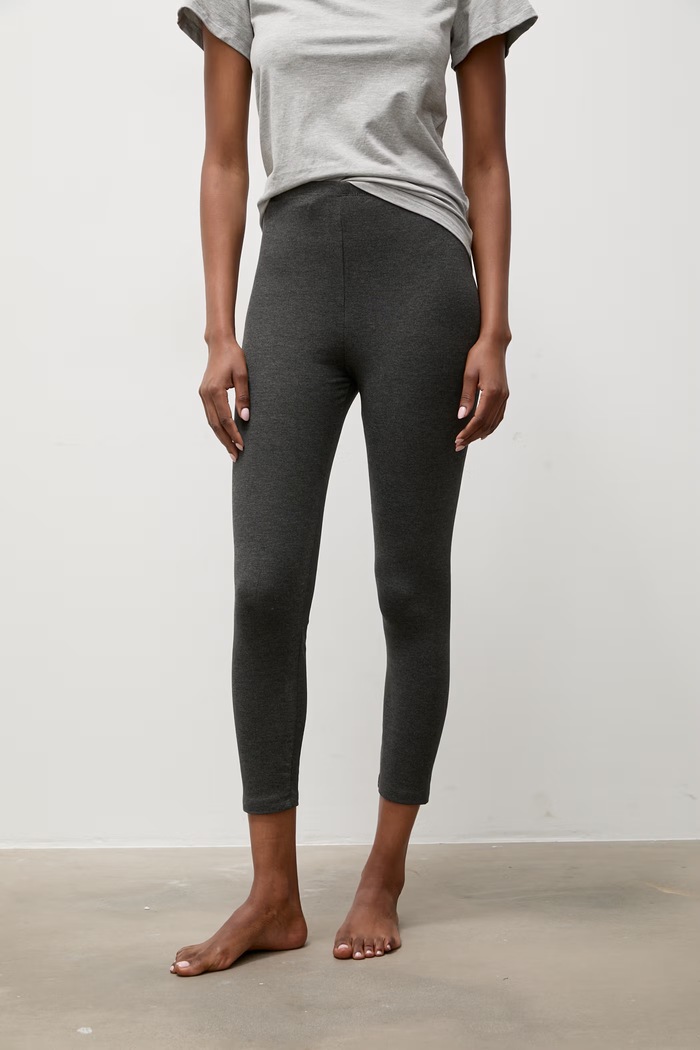 Answear.LAB Legginsy damskie bawełniane z elastanem ASC-2779.fjk szary WA26