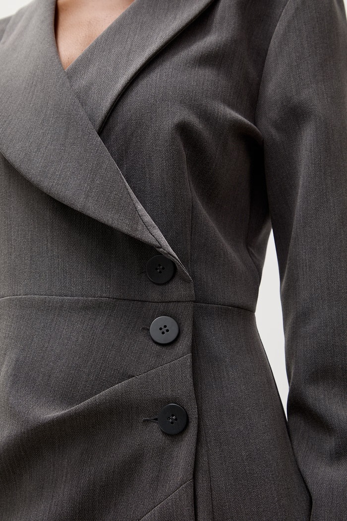 Sukienka z wiskozą Answear.LAB AW27-071.itjr szary