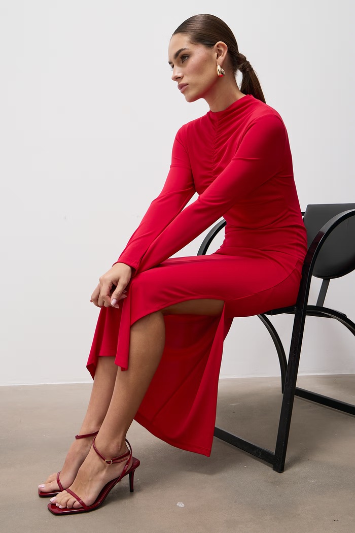 Answear.LAB Sukienka AW25-124.itjr czerwony WA26
