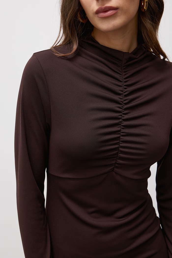 Sukienka Answear.LAB AW25-124.itjr brązowy