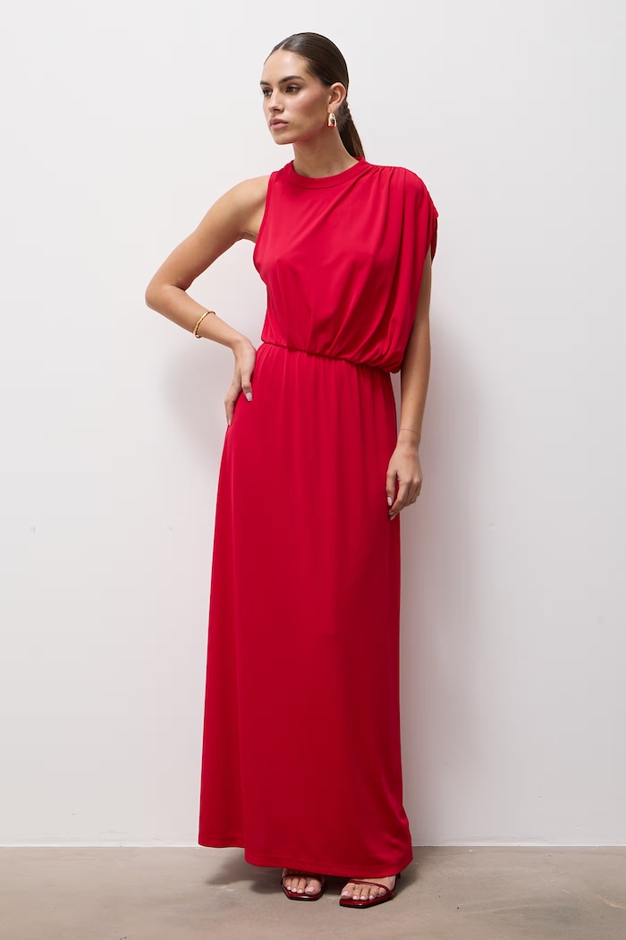 Answear.LAB Sukienka asymetryczna AW26-087.itjr czerwony WA26