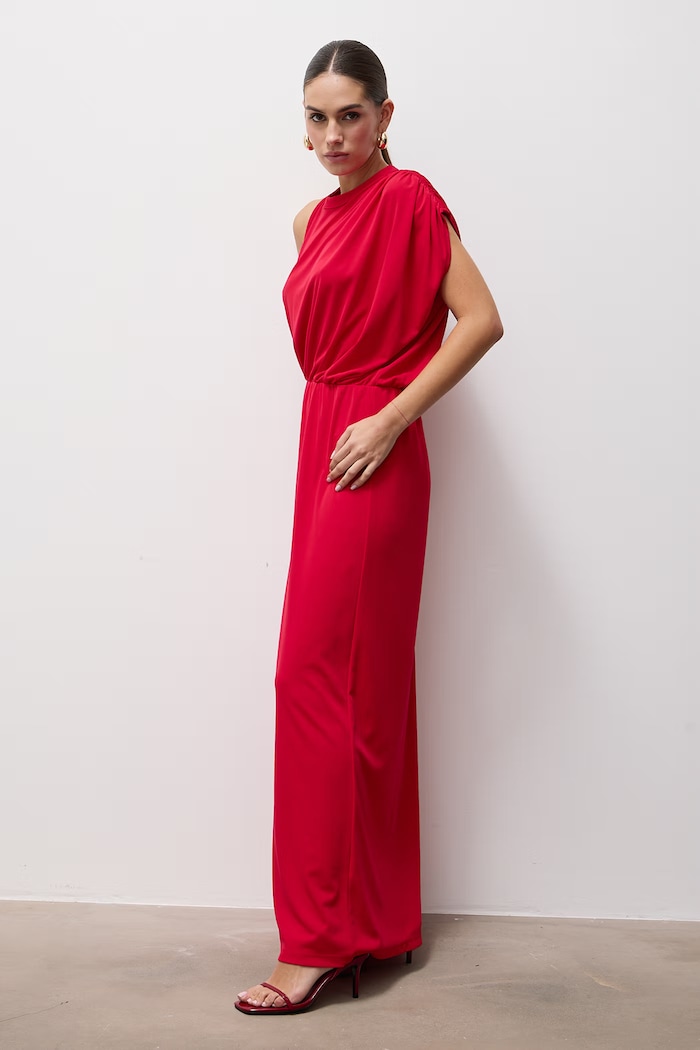 Sukienka asymetryczna Answear.LAB AW26-087.itjr czerwony