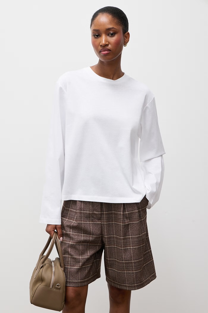 Answear.LAB Longsleeve damski bawełniany biały LONG.tok