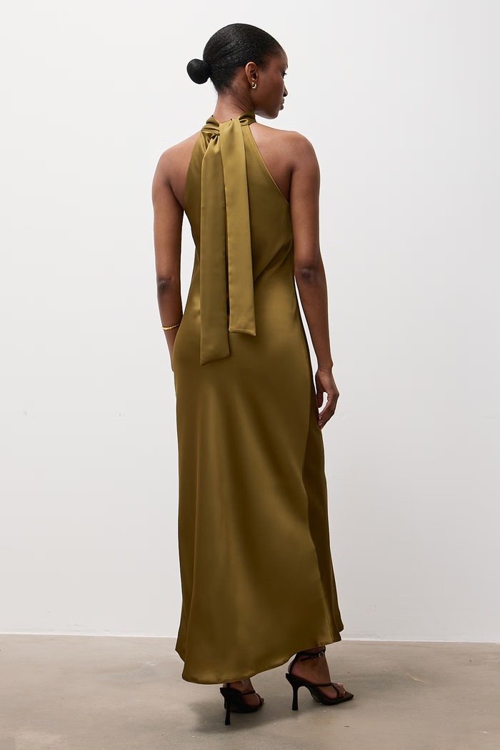 Answear.LAB Sukienka halter zielony 95619.iaj