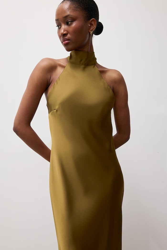 Sukienka halter Answear.LAB 95619.iaj zielony