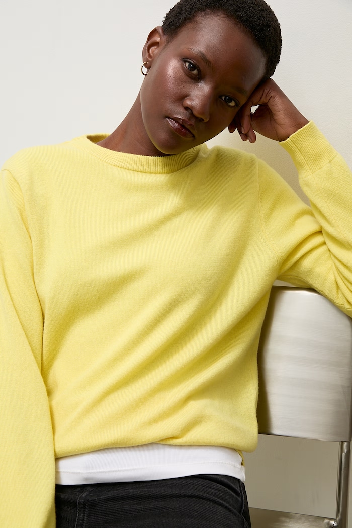 Answear.LAB sweter damski z wełny merino żółty WA26.SWD000