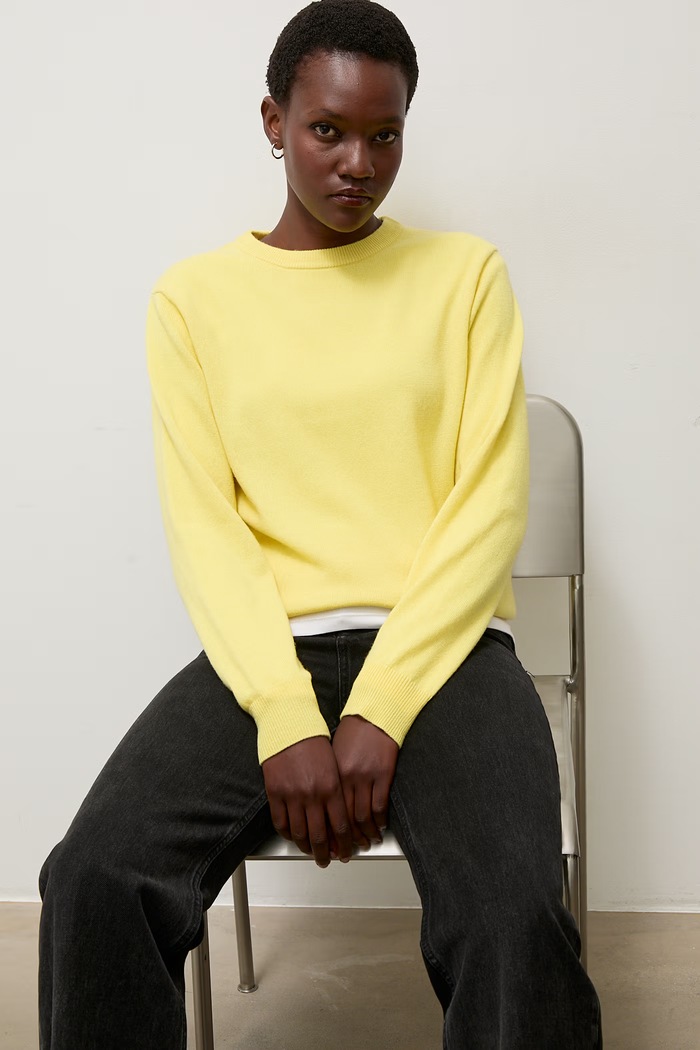 Answear.LAB sweter damski z wełny merino żółty WA26.SWD000