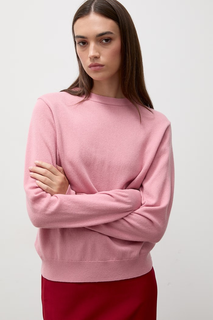 Answear.LAB sweter damski z wełny merino różowy WA26.SWD000