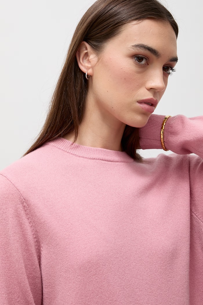 Answear.LAB sweter damski z wełny merino WA26.SWD000 różowy
