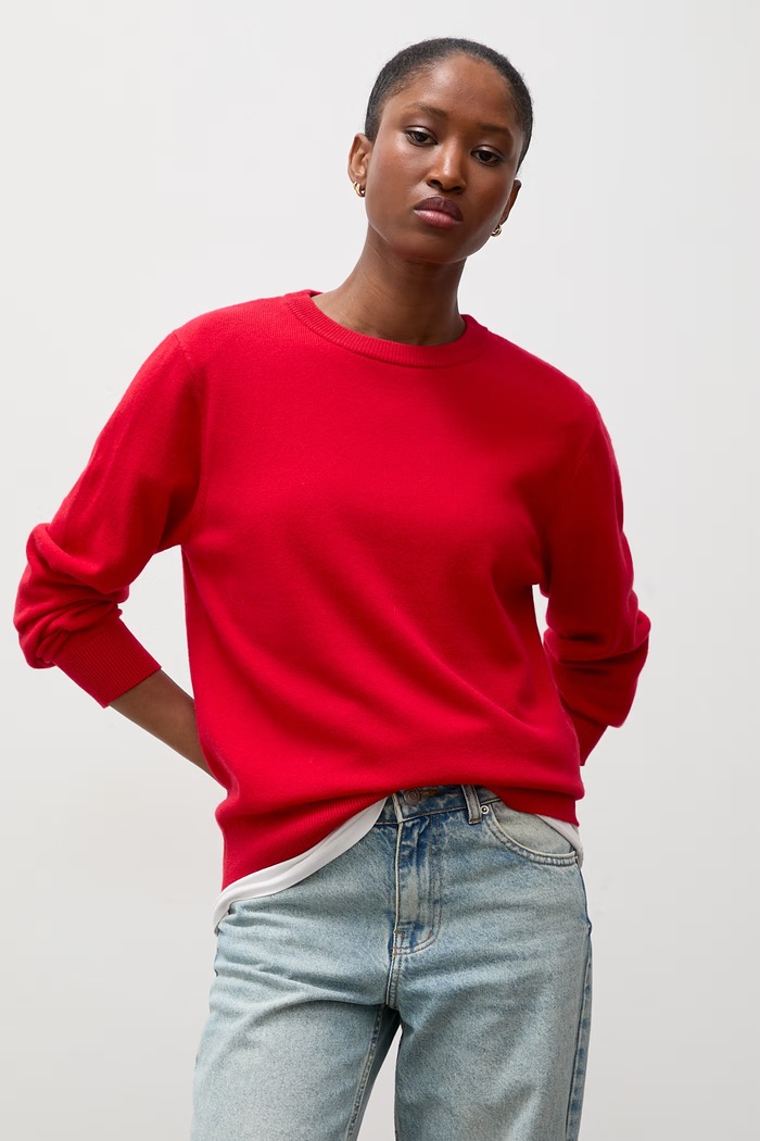 Odzież Answear.LAB sweter damski z wełny merino WA26.SWD000 czerwony