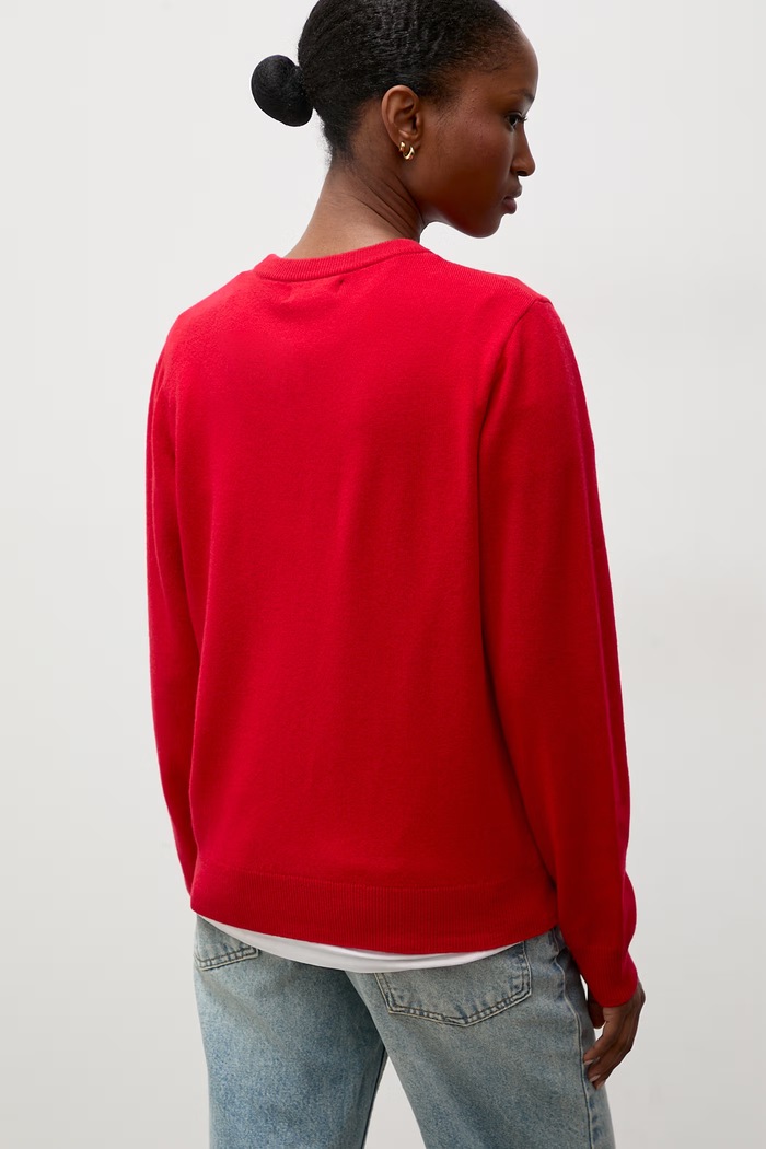 Answear.LAB sweter damski z wełny merino czerwony WA26.SWD000
