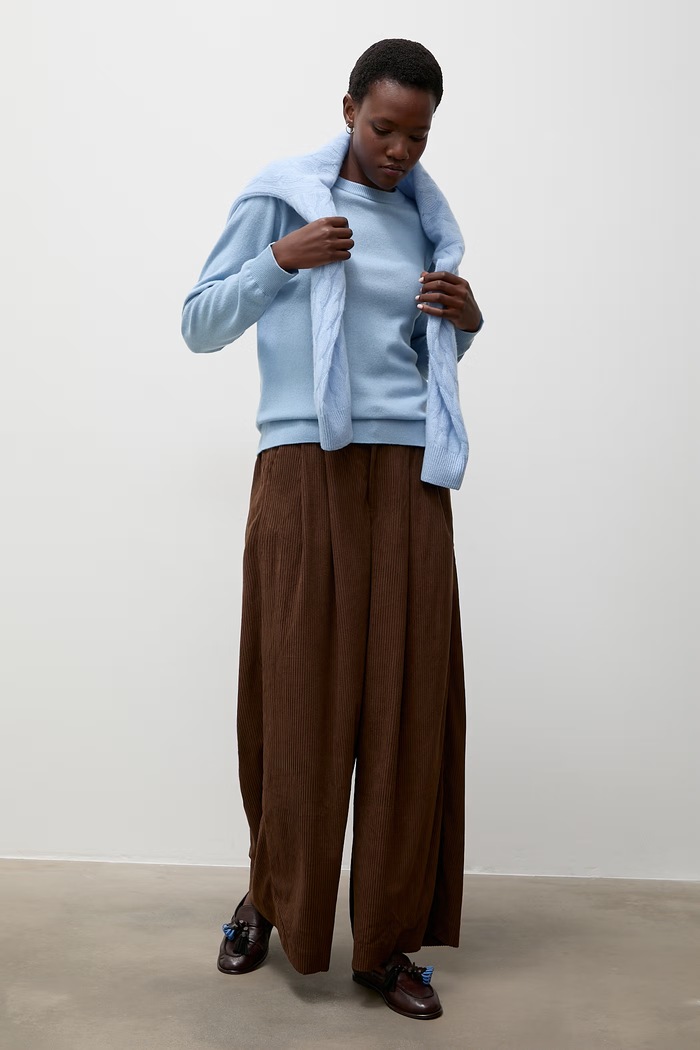 Answear.LAB sweter damski z wełny merino niebieski WA26.SWD000