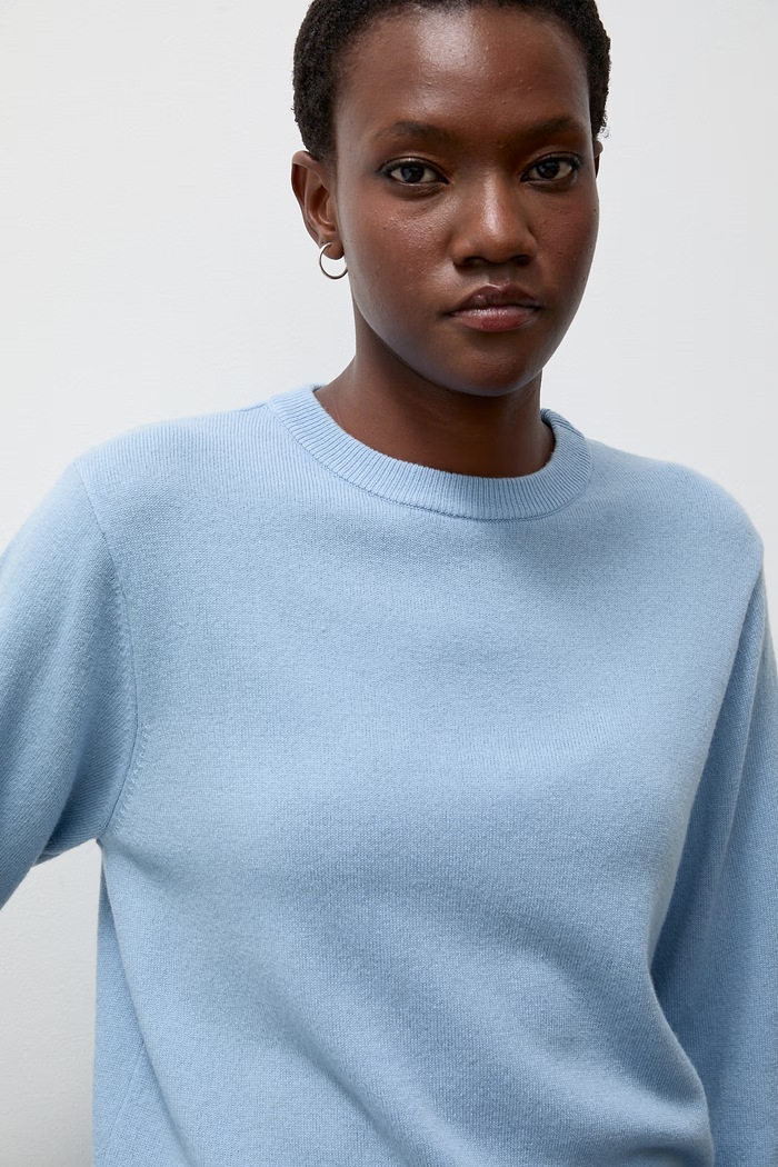 Answear.LAB sweter damski z wełny merino WA26.SWD000 niebieski