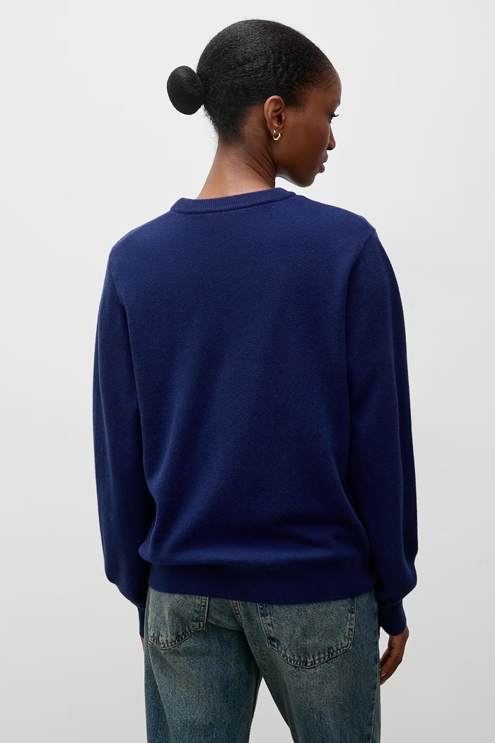 Odzież Answear.LAB sweter damski z wełny merino WA26.SWD000 granatowy