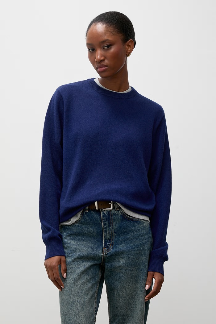 Answear.LAB sweter damski z wełny merino granatowy WA26.SWD000
