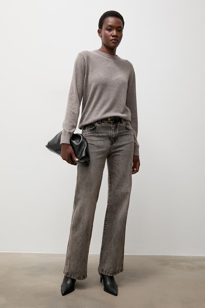 Answear.LAB sweter damski z wełny merino brązowy WA26.SWD000