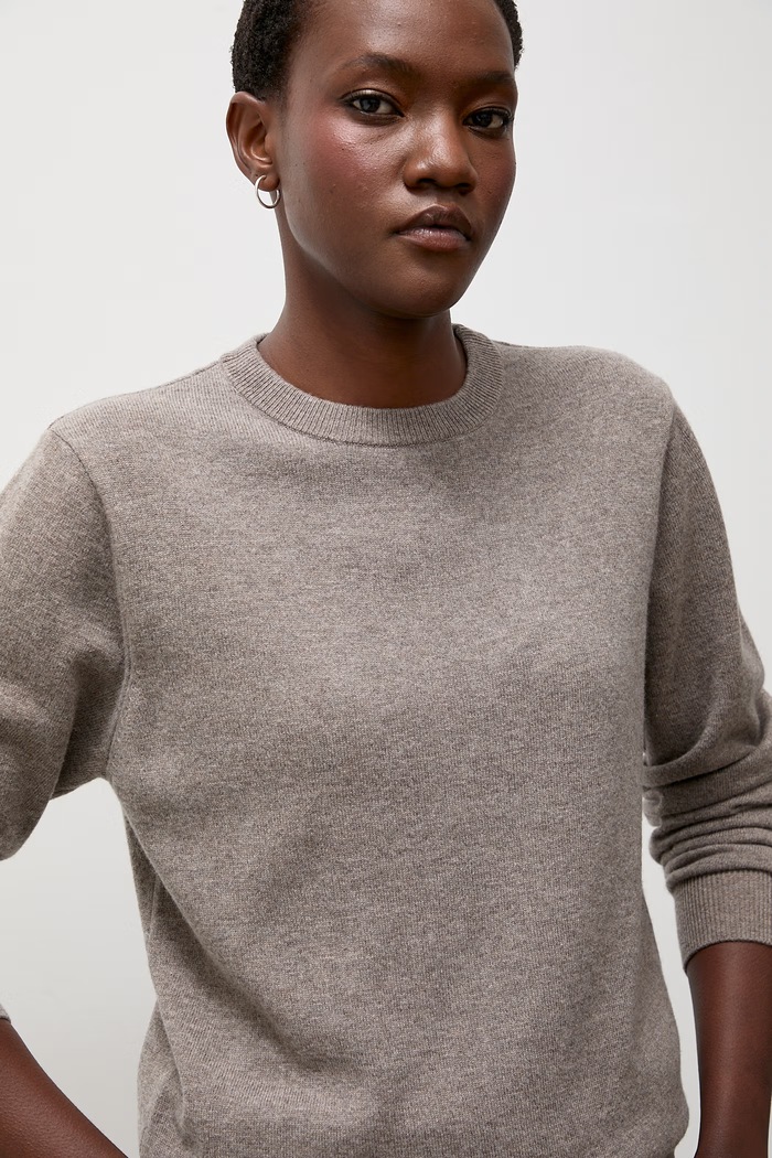 Answear.LAB sweter damski z wełny merino WA26.SWD000 brązowy