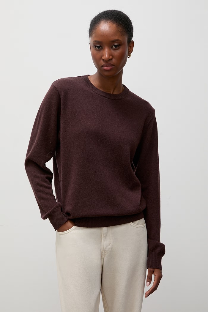 Answear.LAB sweter damski z wełny merino brązowy WA26.SWD000