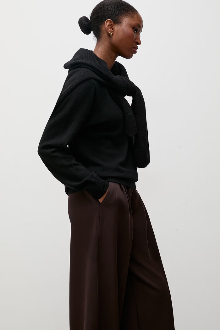 Answear.LAB sweter damski z wełny merino czarny WA26.SWD000