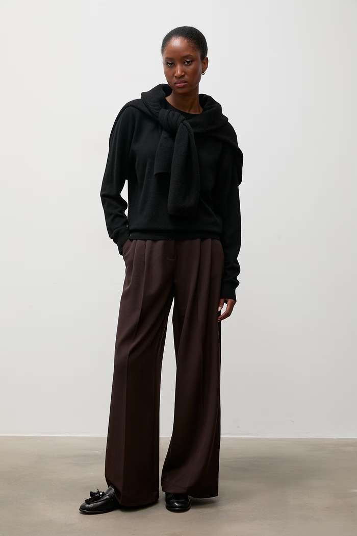 Answear.LAB sweter damski z wełny merino WA26.SWD000 czarny WA26