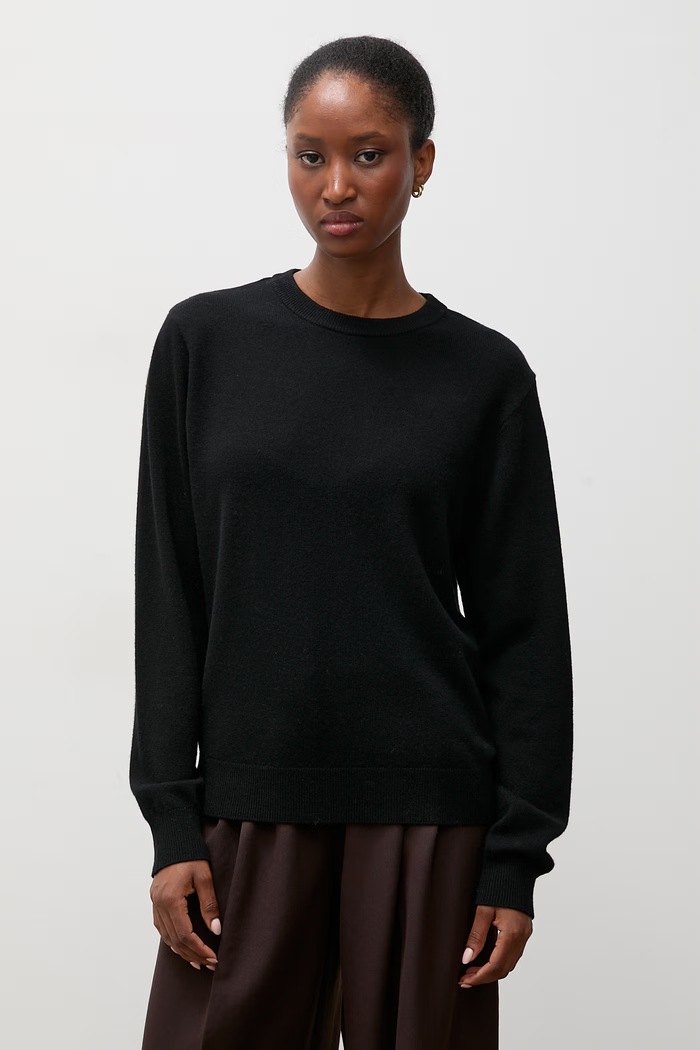 Answear.LAB sweter damski z wełny merino czarny WA26.SWD000