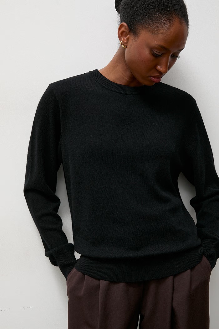 Answear.LAB sweter damski z wełny merino WA26.SWD000 czarny