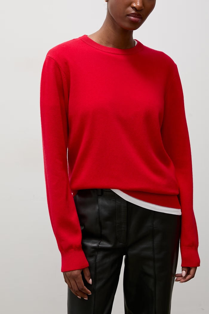 Answear.LAB sweter damski wełniany WA26.SWD001 czerwony