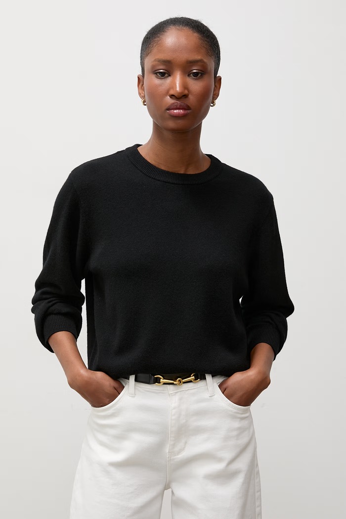 Answear.LAB sweter damski wełniany WA26.SWD001 czarny