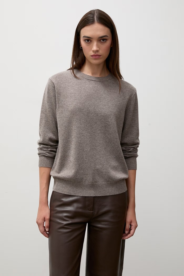 Answear.LAB sweter damski wełniany brązowy WA26.SWD002