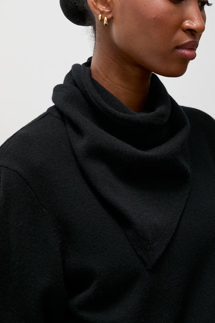 Answear.LAB sweter damski wełniany WA26.SWD002 czarny