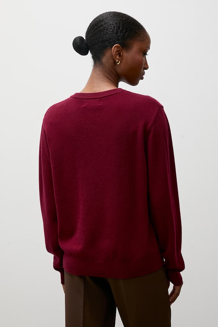 Odzież Answear.LAB sweter damski z wełny merino WA26.SWD005 bordowy