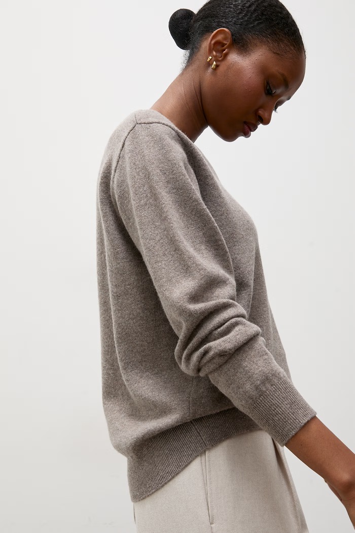 Answear.LAB sweter damski z wełny merino WA26.SWD005 brązowy