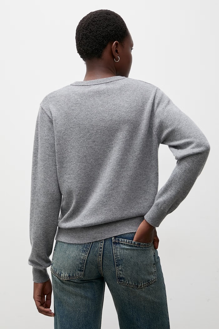 Answear.LAB sweter damski z wełny merino szary WA26.SWD005