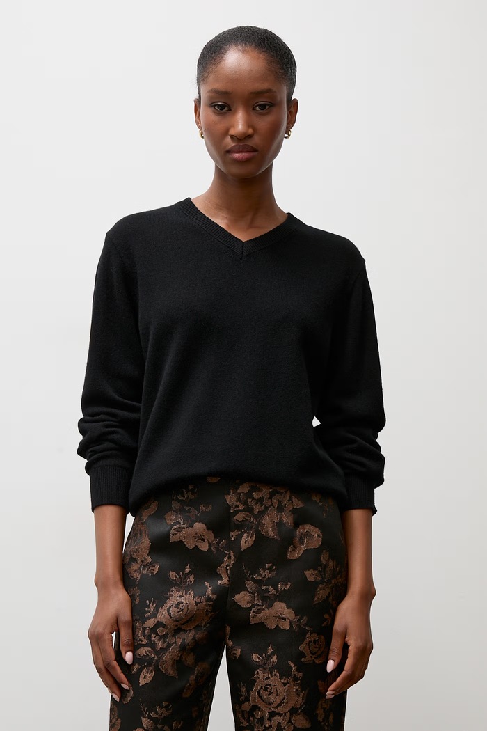 Answear.LAB sweter damski z wełny merino czarny WA26.SWD005
