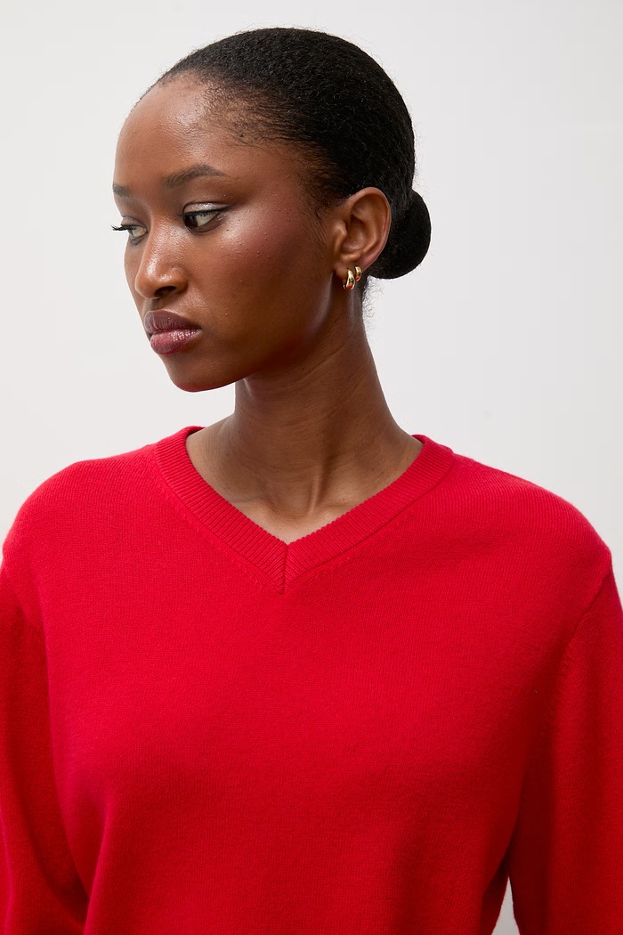 Answear.LAB sweter damski wełniany WA26.SWD006 czerwony