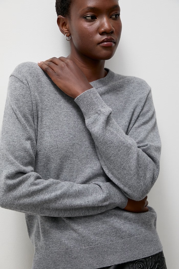 Answear.LAB sweter damski wełniany WA26.SWD006 szary