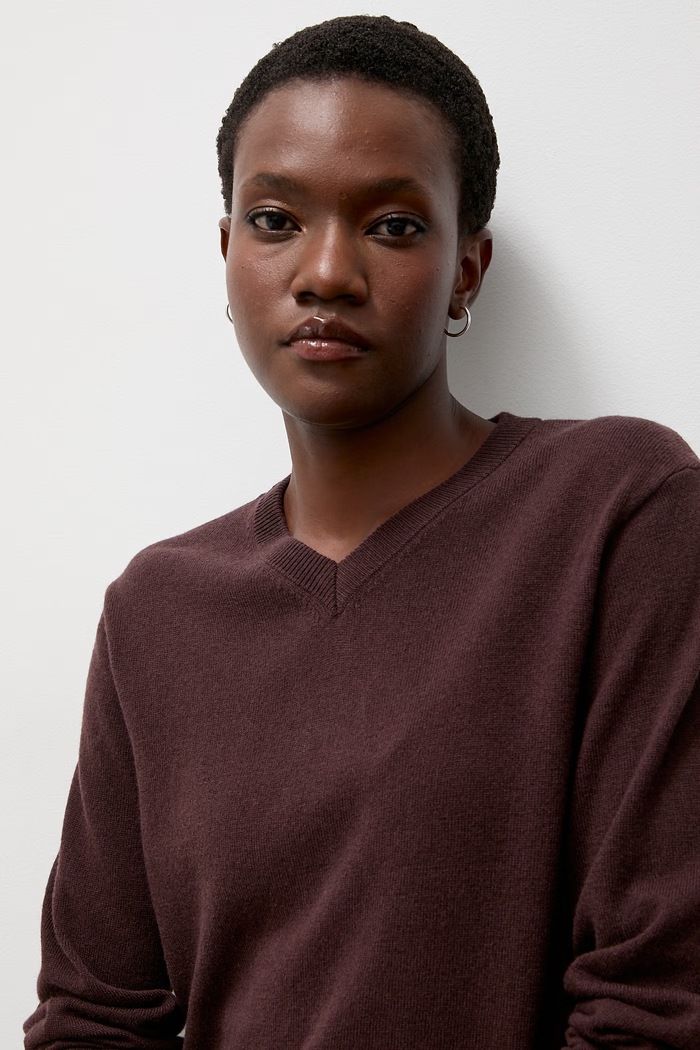 Answear.LAB sweter damski z wełny merino WA26.SWD007 brązowy